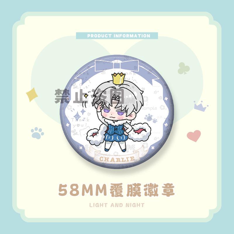 Kawaii Anime Style Character Badge Cute Chibi Cartoon Character Button Pins Round Tinplate Badges Brooch for Backpacks Hats Gift