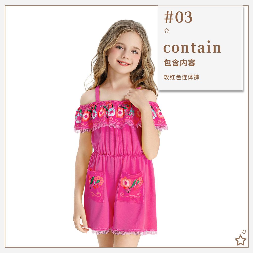 Halloween children's costumes idyllic farm style grassland Mexican traditional ethnic costumes stage performance costumes