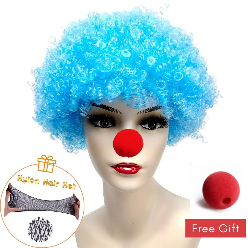 Bunte flauschige explosive Kopf Clown hitzebeständige synthetische Perücke Aprilscherz Halloween Rollenspiel