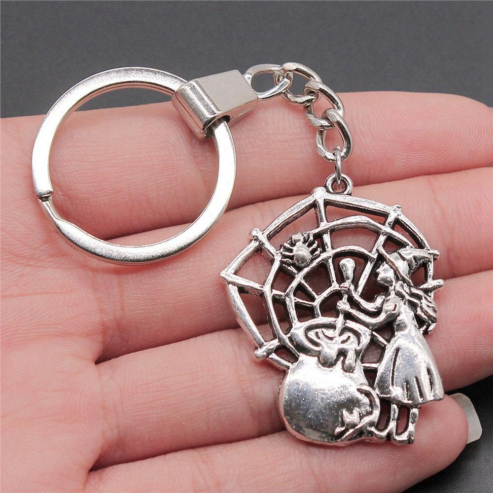 30mm Keychains Bat Cross Skull Vintage Jewelry Supplies QY006