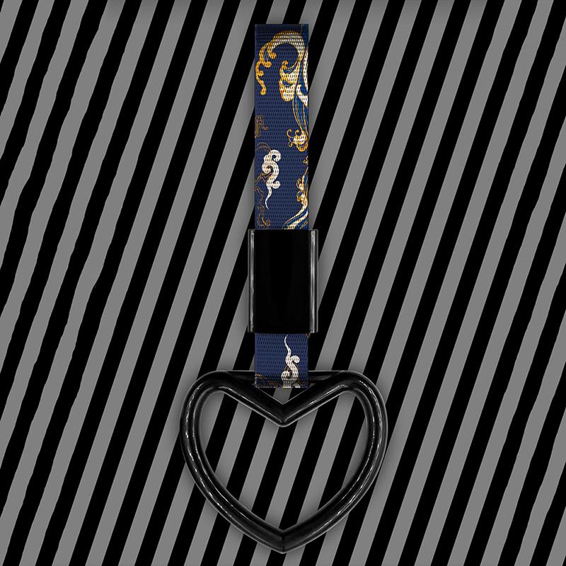 Car Hanging Decoration Heart Shape Auto Japanese Style Interior Pull ring Universal Charm Loop Automobile Accessories