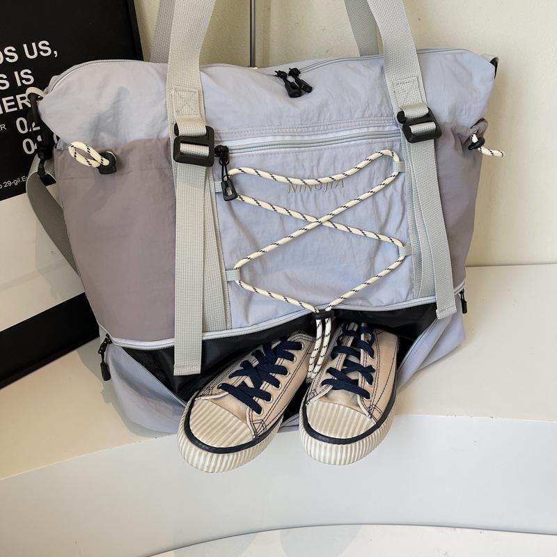 Short-Distance Travel Bag Dry Wet Separation Large Capacity Fitness Bag Luggage Bag Student Sports Shoulder Crossbody Bag with Separation Shoes Bags
