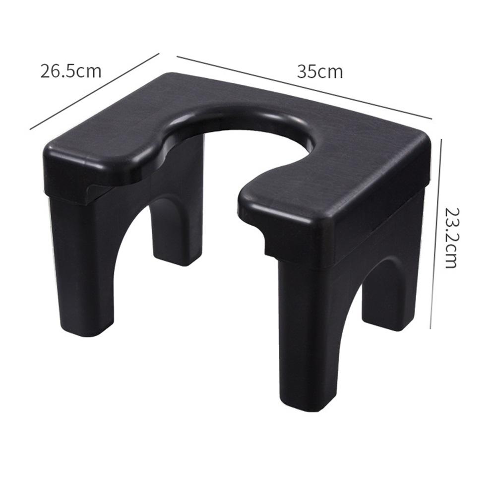 

Portable U-Shaped Squat Toilet Seat Stool Thickened Non-slip Plastic Toilet Chair Removable Household Potty Chair Feet Stool чёрный