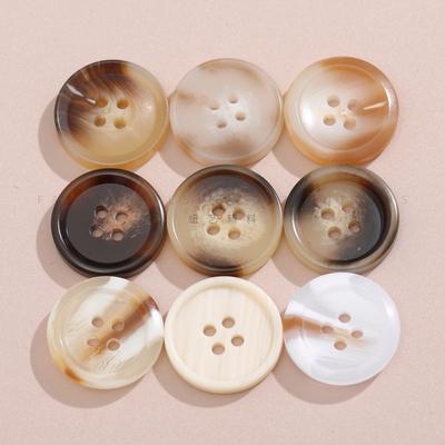 10Pcs Button Button Trench Coat Button Female Resin Black Button High-End Men'S Suit Clothes Coat Button Accessories Daquan