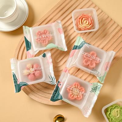 100pcs Plastic Mooncake Packaging Bag Clear Moon Cake Packaging Wrapper  Egg Yolk Crisp
