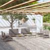 VidaXL Garden Lounge Set 8 Pcs with Cushions Wicker Grey, 58kg