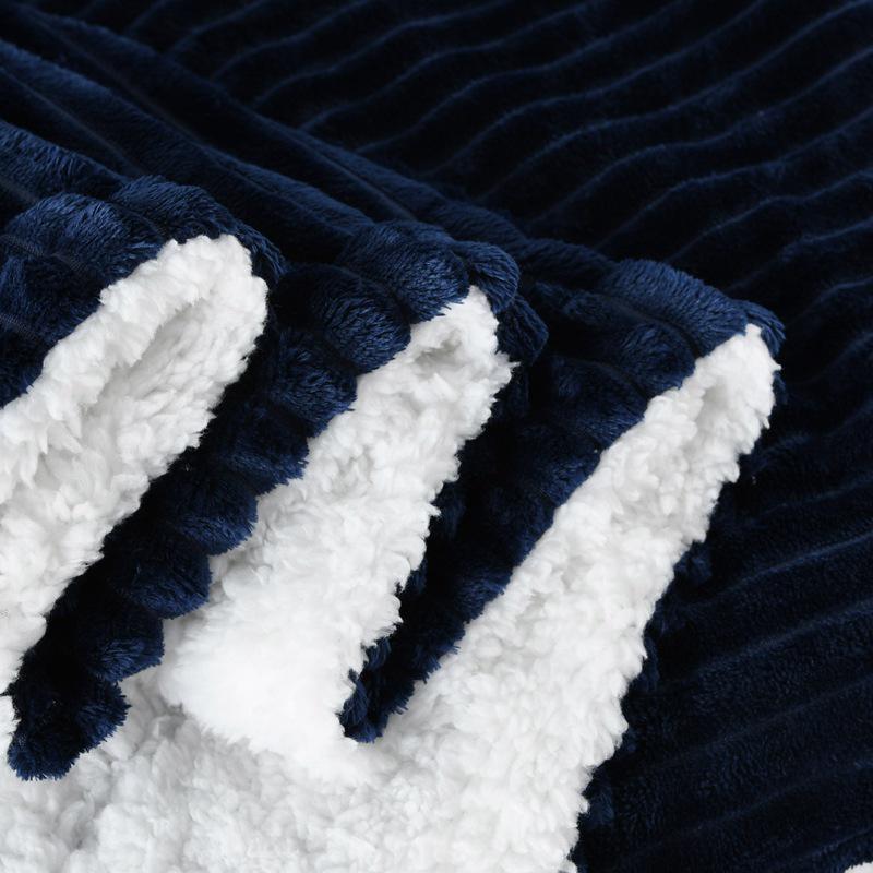 Lambswool Double-Layer Solid Color Flannel Sofa Blanket