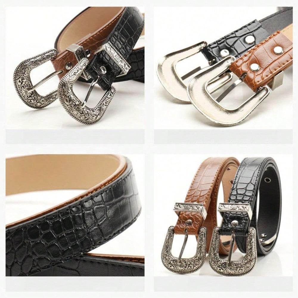 Retro Style Belt Women's Engraved Women's Belt Versatile Jeans Decorative Belt