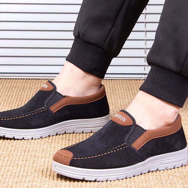 Cotton Shoes Men's Winter Thick Warm Shoes Middle-aged and Elderly Lining Plus Velvet Non-slip Men's Warm Cotton Shoes