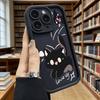 Cute Black Cats Phone Case for iPhone 17 16 15 14 13 12 11 Pro Max Plus Anti Scratch, Gel Flexible Protective