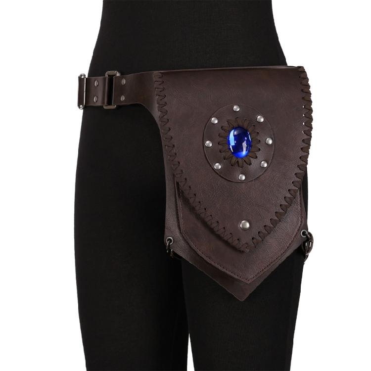 Medieval Vikinges Pirate Leather Drop Leg Bag Halloween Cosplay Costume Accessory Renaissances Belt Pouch Fanny Pack