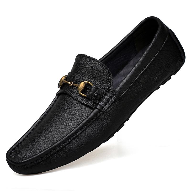 Men s Casual Slip-on Hand-stitched Non-slip Low-cut Shoes 44