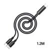 Type C To USB 5Pin and Type C Splitter Cord 27W 1 To 2 Male Connectors Fast Charging Cable Wire for Multiple Devices