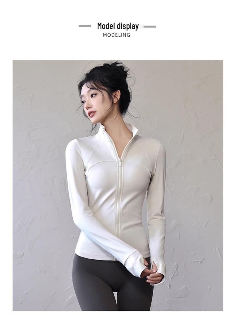 Women's Quick-Dry Long Sleeve Yoga & Running Top - Slimming, Professional Fitness Outerwear