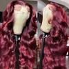 Fashionable Wine Red wig hot sale front lace big wavy long curly wig full head cover