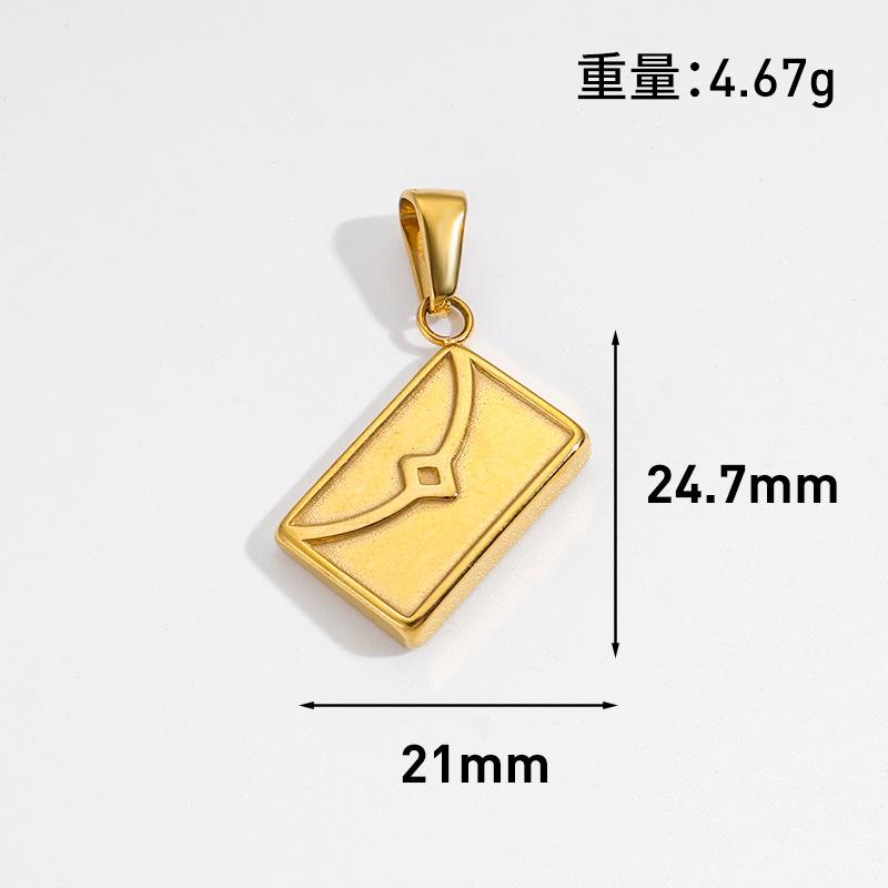 Various 18k Gold Feather Flower Charms Heart Face Pendant  Stainless Steel Diy Jewelry Accessories for Necklace Bracelet Gift