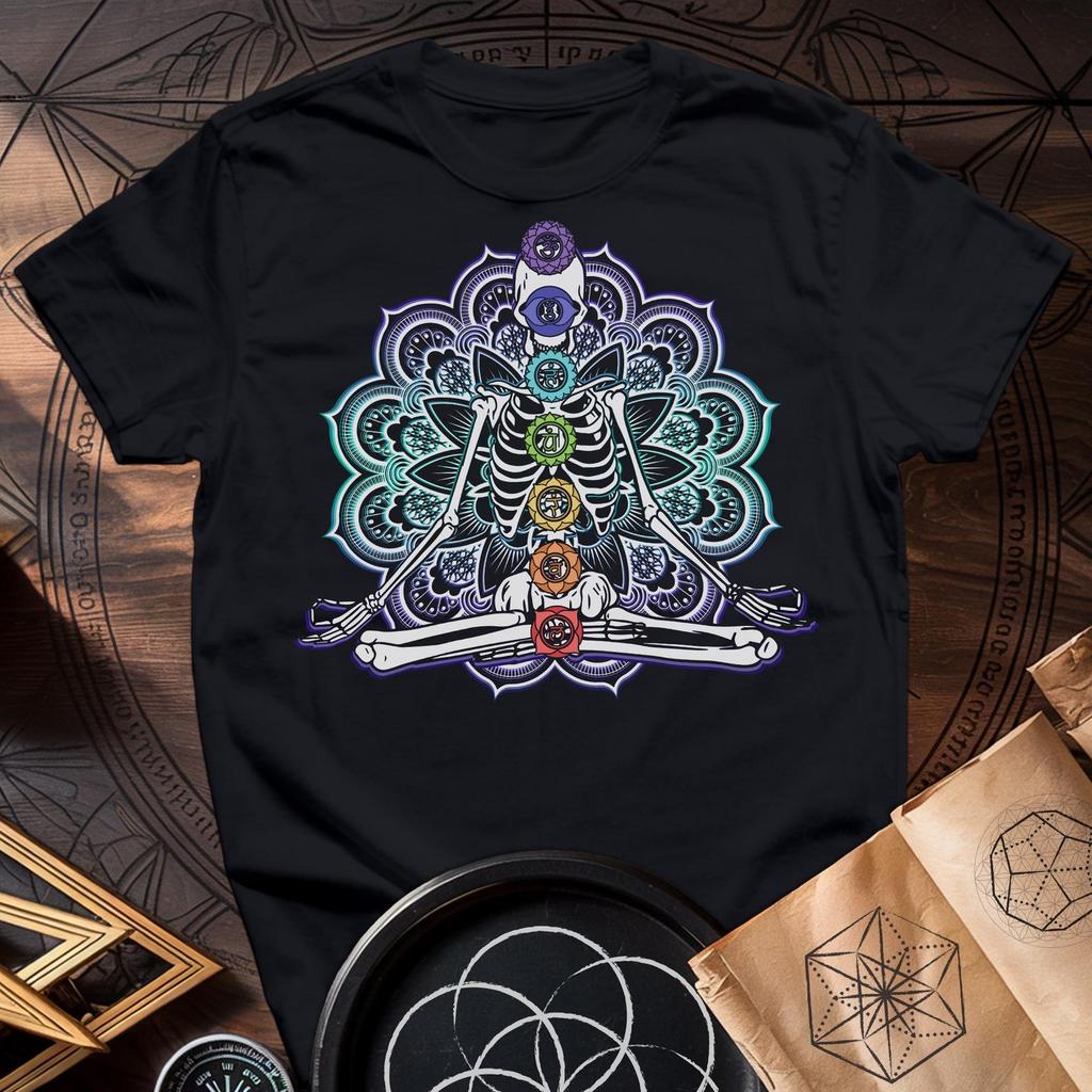 Human Equality Unisex T-Shirt | Spiritual Skeleton, Mandala Graphic