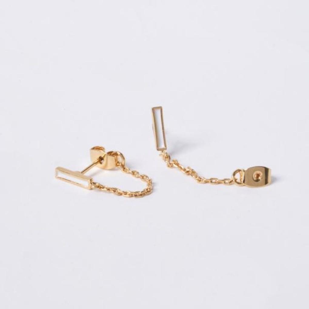 [POPTS] Chunky Basic Stick Chain Earrings OTE122523RYN