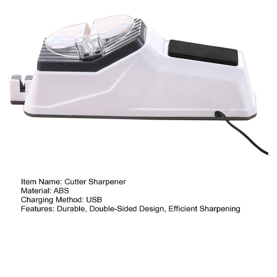 Elektrischer Messerschärfer Doppelseitiger Küchenschärfer für Messer Scheren 5s Schnelles Schärfen Haushalts-Messerschärfwerkzeug