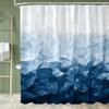 Modern Black And White Striped Corrugated Fabric Bathroom Shower Curtain, Gradient Stripe, Bathroom Decorative Shower Curtain