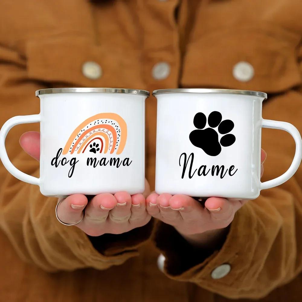 Personalized Enamel Coffee Mugs Custom Name Breakfast Cup Cute Mug Beer Christmas Coffee Cups Mug for Tea Drinkware Funny Travel