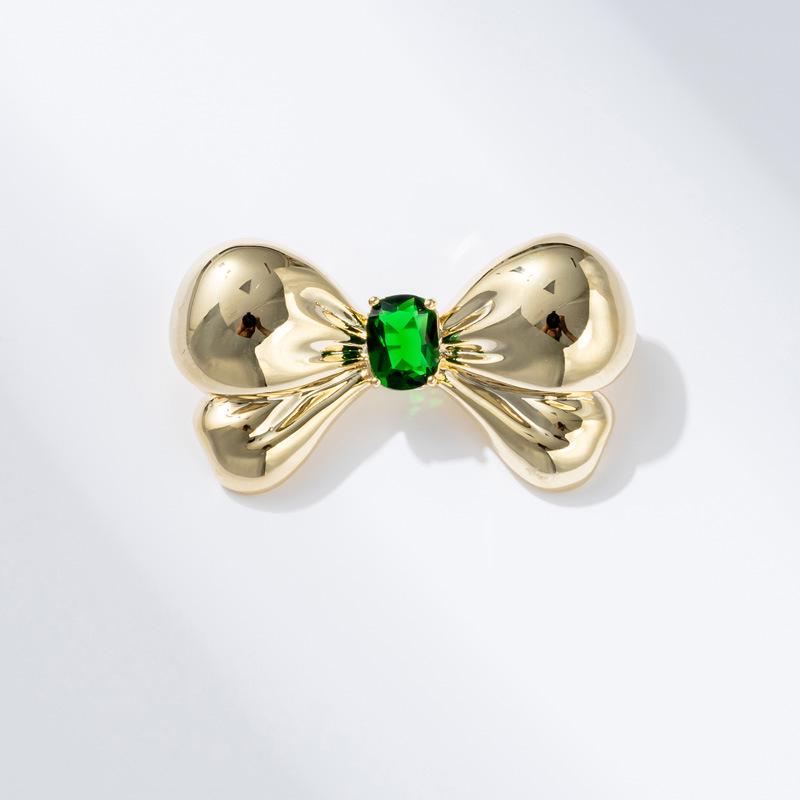 Bo Xin Yun Retro Gilded Bow Brooch Cardigan Lapel Pin