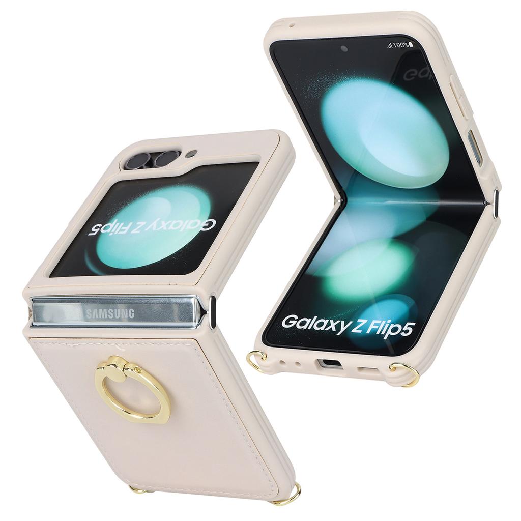 Samsung Galaxy Z Flip1 Skin Phone Case ZFlip1 Ring Holder Protective Case High-end