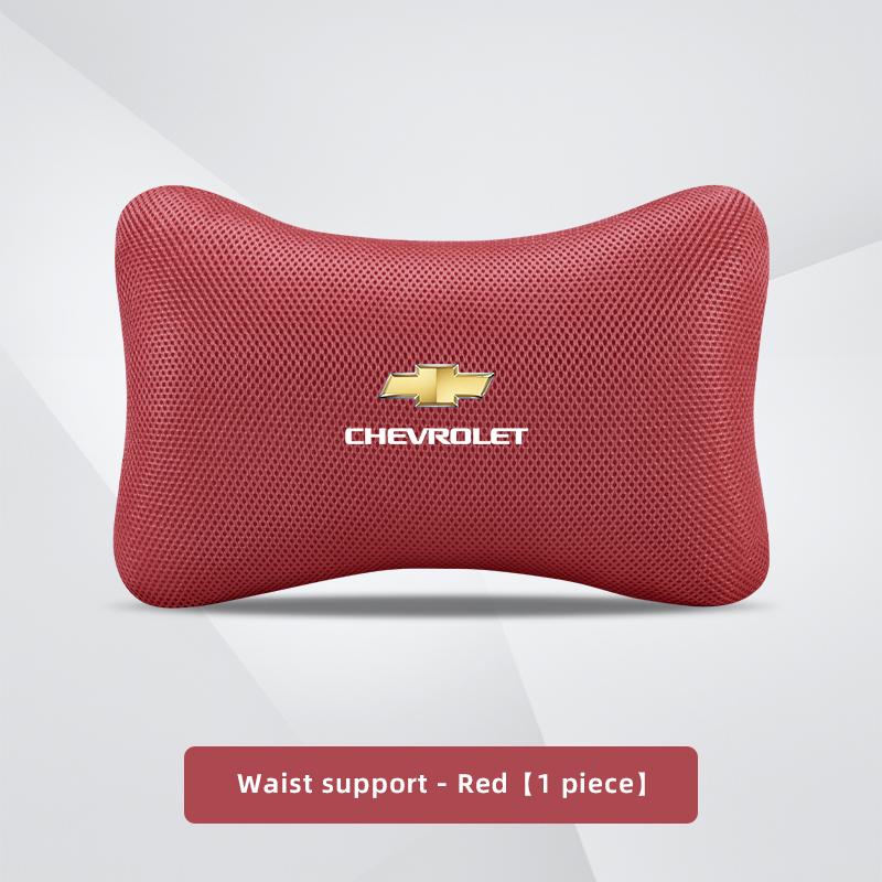 tnfmx4 Ice Silk Car Seat Headrest Waist Cushion Neck Pillow For Chevrolet Cruze Sonic Silverado Corvette Camaro Suburban Trailblazer
