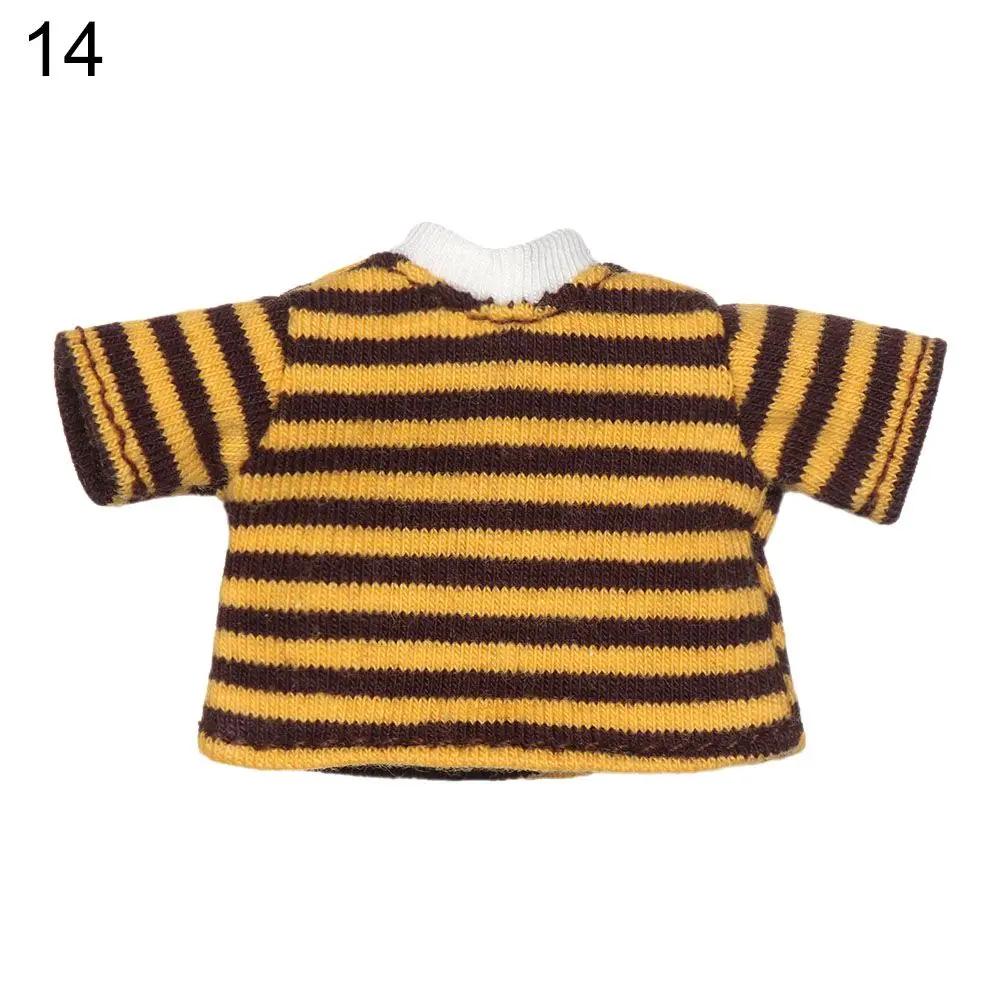 Ob11 Doll T-Shirt 1/11 Doll Panties Doll Cotton Socks Diy Doll Clothes Suits Shorts Striped Tops Knitted Sweatshirt Accessories