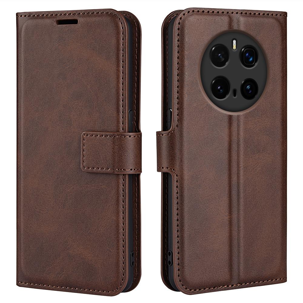 

Для Honor Magic7 Pro 5G Чохол-підставка Захист від подряпин Шкіряний чохол для телефону з текстурою телячої шкіри Brown