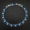 New Luxury SKY Blue Color Oval Bracelet Bangle for Women Anniversary Gift Jewelry Wholesale S6114