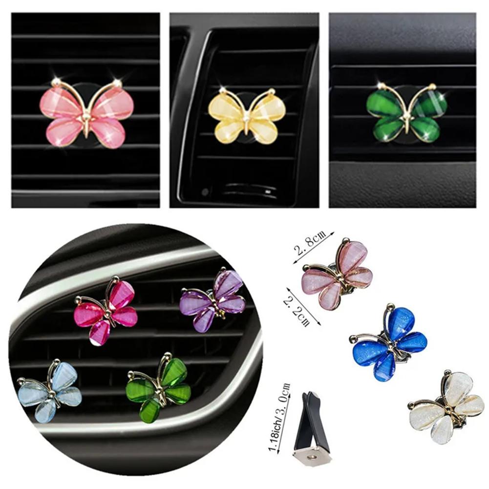 Auto Schmetterling Aromatherapie Auto Luft Dekoration Parfüm Clip Lufterfrischer Bunte Flora Decor Auto Zubehör