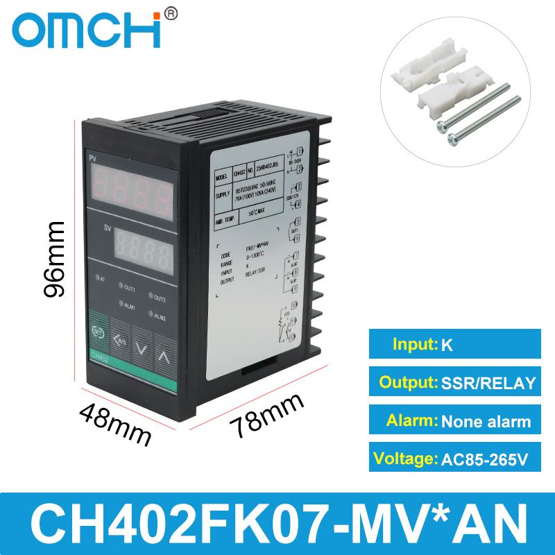 OMCH CH102 CH-B Series CH402 CH502 CH702 CH902 Digital PID Temperature Controller 0-1300℃ SSR/Relay Dual Output K-type Input