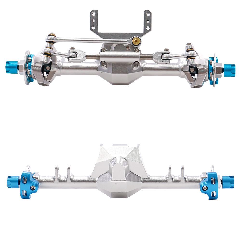 1/24 SCX24 Aluminum Front Rear Straight Axle With Hydraulic Steering Link for SCX24 Deadbolt 90081 C10 JEEP Gladiator