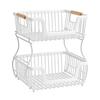 Heavy Duty Storage Stand 2/3 Layer Countertop Organizer Rack, Fruit Basket Stand, Metal Rack Space Saving Carbon Steel for Kitchen, Pantry