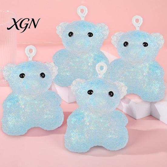 Bear Stress Toy Rose Squeeze Anxiety Relief Ball Soft Portable Stretchy Animal Sensory Pinch Home Office Relaxation