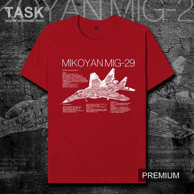 

Russian Mikoyan MiG29 Fighter Blueprint Printed TShirt 100 Cotton ONeck Short Sleeve Summer Casual Mens Tshirt Streetwear S