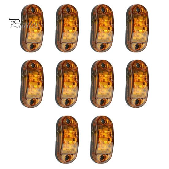 

10 шт., светодиодные боковые фонари для грузовика, супер яркие, IP68, водонепроницаемые, универсальные, передние, задние, боковые, габаритные индикаторы, свет, автомобильные аксессуары A оранжевый