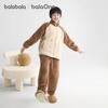 Balabala Children's Thick Coral Fleece Pajama Set