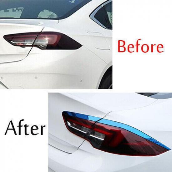 For Buick Regal 2018-2020 Blue Titanium Rear Headlight Eyebrow Eyelid Strip Trim