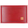 Wood Serving Tray Decorative Serving Platter Snack Fruit Plate for Living Room Coffee Table Kitchen CounterTop Red