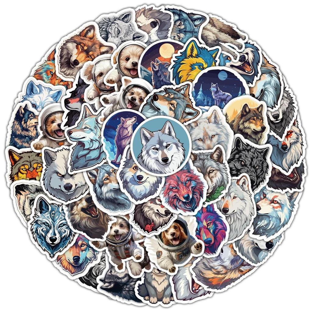 50PCS Cute Cartoon Puppy Stickers: Waterproof Decorative Decals for Phone, Tablet, Laptop, and Refrigerator