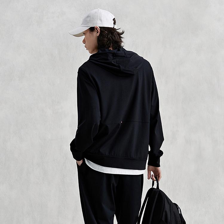 Kappa 1916 Series Retro Zip-Up Hoodie Cool Feeling Sports Long Sleeve Sweatshirt Men hoodies Black K0E32MK02