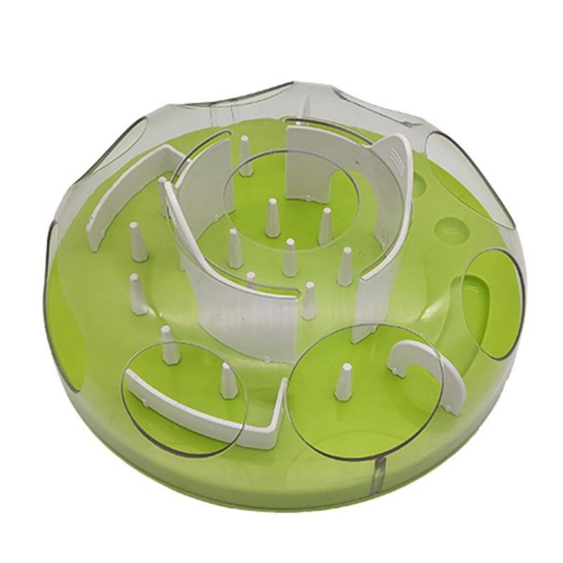 Cat Slow Feeder Puzzle Bowl Toy, Interactive Training Food Game For Boredom Relief, Combination Pet Supply For Indoor Cats