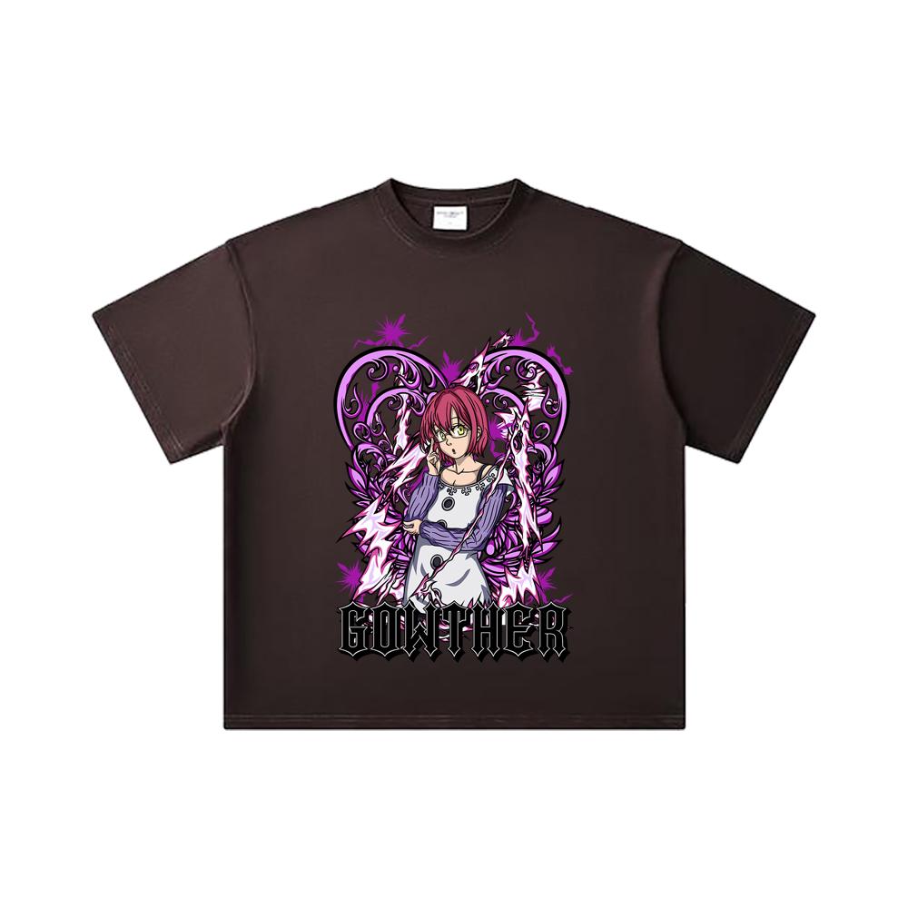 260 GSM Double Yarn 32 Count 100% Cotton Seven Deadly Sins V5 Gowther Print Unisex Heavy Cotton T Shirt