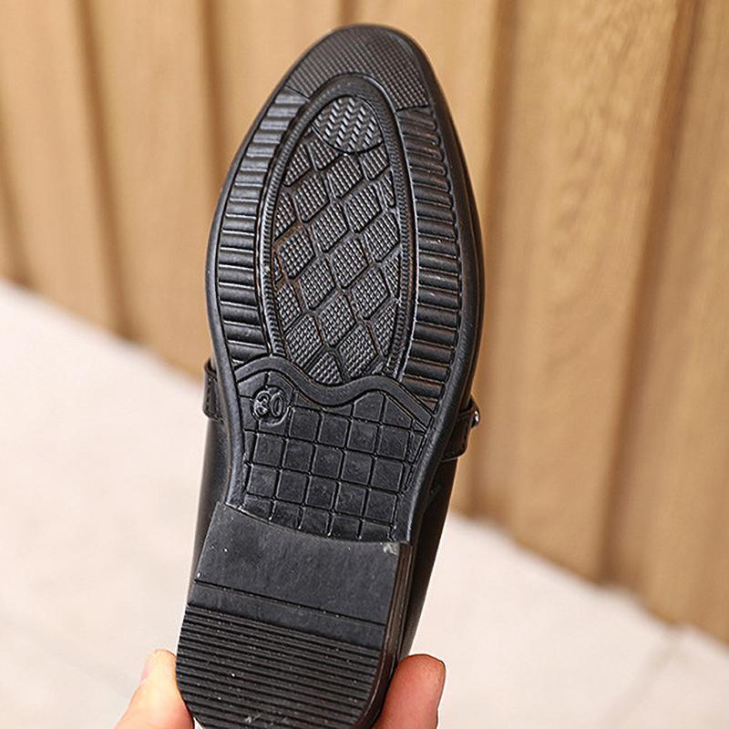 Frühling Herbst Jungen Schuh Mode Lässige Kinder Slipper Vielseitige Kinder Formell Studenten Auftritt Schwarze Schuhe