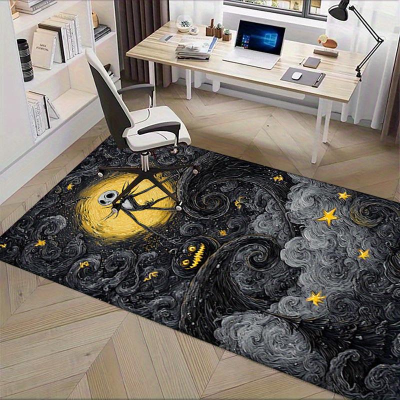Office Rug Jack Skellington, Halloween Theme 3D Printed Anti-Slip Rug-Machine Washable for Living Room