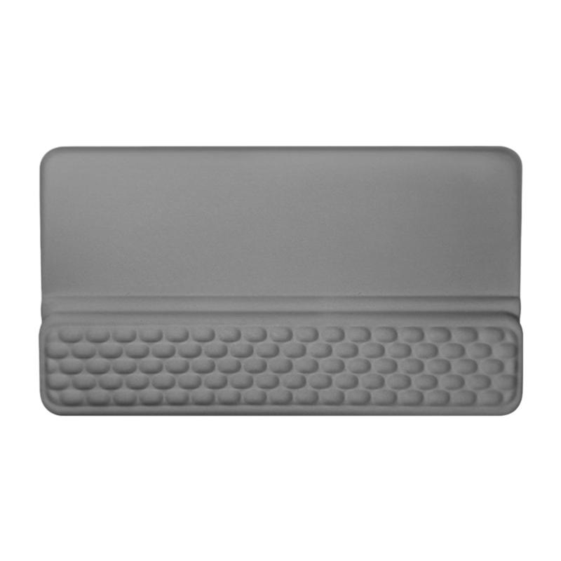 Antislip Keyboard Wrist Support PU Leather Memory Foam Base For Keyboard Stand Wrist Rest Secure Stability Fabric Cover серый
