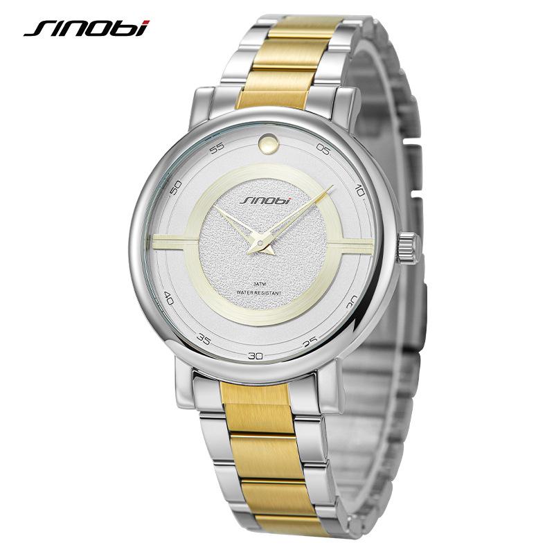 Sinobi 9838 Men s Stainless Steel Business Quartz Watch - Fashionable, Waterproof