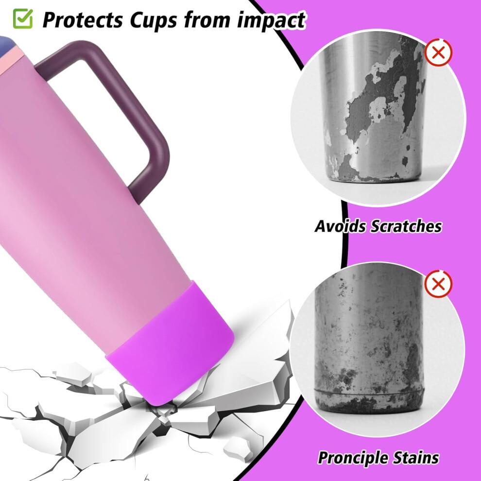 2 Pezzi Basetta in Silicone per Bottiglie e Tumbler Owala 30oz & 40oz FreeSip Sway, Accessori per Owala - Viola